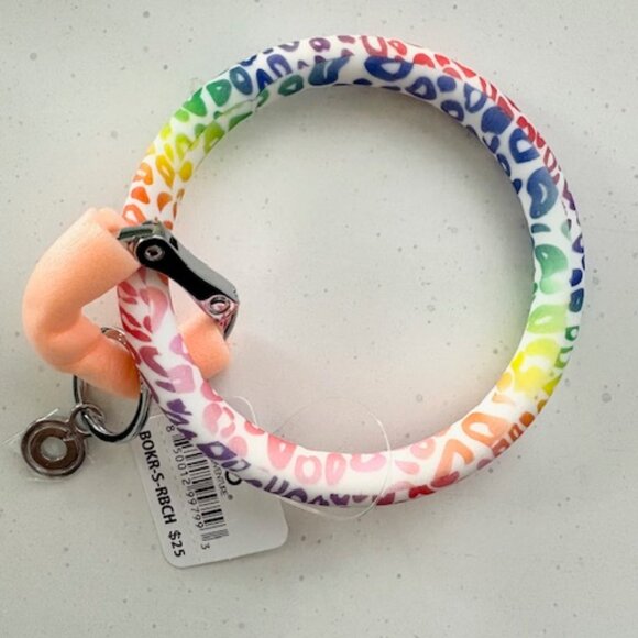Silicone Big O® Key Ring - Rainbow Cheetah NWT - Picture 4 of 4
